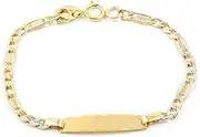 [Monde Petit] Children's Bracelet Yellow Gold 9 Carat (375) - Gift Box, Ajustable, Yellow Gold