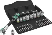 Wera 8100 SB 6 Zyklop Speed 3/8" Multifunction Ratchet & Socket Set, Metric, 29p