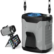 Portable 4-in-1 Waist/Neck/Desk Fan with Phone Stand & LED Light | 7000RPM Ul...