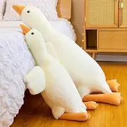 Heionia 63'' Goose Plush Pillow Swan Stuffed Animal Giant Plush Toy Cute Plushie Doll Sleeping Hugging Pillows (White, 63in/160cm)