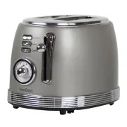 Toaster 2 Slice Retro-Styled Stainless Steel with 4 Functions and 6 Shade Set...