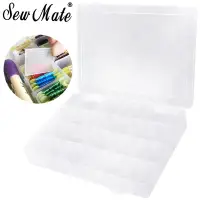 在飛比找Yahoo奇摩購物中心優惠-台灣製SewMate透明塑膠40格活動手工藝零件盒材料收納盒
