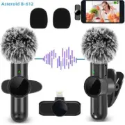 2.4G Wireless Lavalier Microphone Noise Cancelling Audio Video Recording for