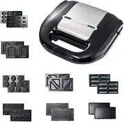Waffle Maker, Mini Waffle Maker with Removable Plate, Waffle Iron Waffle Machine (8 in 1)