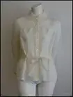 YSL Yves Saint Laurent S/S 2009 Cream Silk Shirt Blouse FR38/US8 NWT