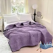 Nuvodreams Cooling Blanket Queen Size, Nuvodreams Cooling Blanket, Lightweight & Breathable Summer Comforter Queen Size, Breathable Lightweight Smooth (Purple,2m X2.31m)