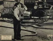The Fireman Lobby Card Us Reissue Lobby Card Charlie Chaplin Old Movie Photo