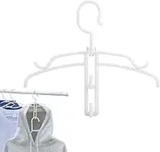 Non Slip Hangers - Hoodie Clothes Drying Hangers with 2 Hooks,Hoodie Organizer Laundry Drying Frame Clothes Drying Solution for Bathroom Balcony Apartment Hotel