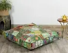Indian Yoga Cushion Kantha Patchwork Meditation Floor Cushion Cover Dog Bad 35"