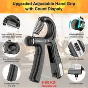 Danoz Direct - 2 Pack Adjustable Hand Grip Strengthener for Hand Grip Strength and Wrist Rehabilitation (Resistance 5-60 kg)