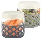 2Pack Glass Meal Prep Containers Reusable with Leak Proof Lids and Protective...