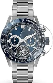 Puccy 3 Pack Tempered Glass Screen Protector Film, compatible with TAG HEUER CARRERA CAR5A8C.BF0707 CaseSize：45mm Protectors Guard