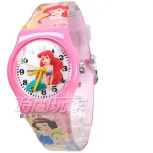Disney 迪士尼 D小美人魚小P1 時尚卡通手錶 小美人魚 公主 手錶 數字 女錶 粉紅色【時間玩家】