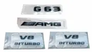 Genuine Mercedes Benz W463 G63 AMG V8 BITURBO All Black Emblems Decals Lettering