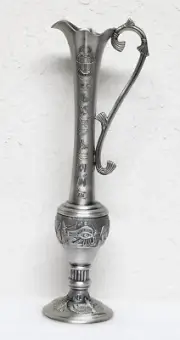 Egyptian Antiques Pitcher Pharaoh with handle and a lip 10 Inches -Base 2 inches