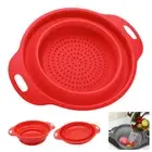1 X 11.8" Collapsible Silicone Bowl Strainer Colander Kitchen Sink Drainer Tool