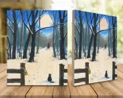 RYTA Wooden Print Sign Multiple Sizes Art Xmas Krampus Cat Holiday Winter Bell