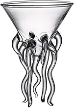 Octopus Cocktail Glasses Martini Glass Jellyfish Wine Glass Creative Drinkware Wine Goblet Cups for Home Bar Wedding Party 150ml
