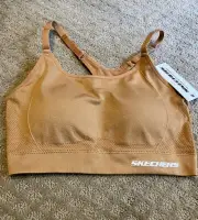 NEW Skechers Seamless Sports Bra Sz M Racerback Removable Pads adjustable straps