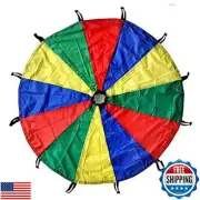GSi Kids Play Parachute Toy 24 feet with Handles and Carry Bag for Cooperativ