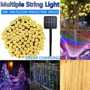 Christmas Party Decor Solar 100/200/500 LED Outdoor Garden Fairy String Lights