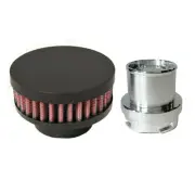 Valve Cover Breather Filter VW Audi Engines with 06K103485A Oil Cap (Flat Black)