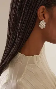 [Khaite] Crema Palladium Earrings