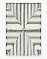 200' x 290' | Machine Washable Runner Rug | Kid & Pet Friendly | Indoor Rug | Jonathan Adler Inkdrop Black & Ivory Rug | Ruggable