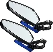 Vaguelly 1 Pair Aluminum Alloy Motorcycle Bar Mirrors Durable Rear View Mirrors for Scooters and Motorcycles Weather Resistant for Reverse Parking and Tight Spaces Finish