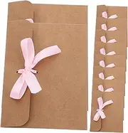 TEMPNAP Retro Style Paper Envelopes with Bow 50pcs Greeting Cards Envelopes Versatile Packaging Bags for Invitations Party Favors