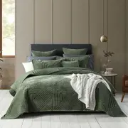 Bianca Samatra Coverlet Set w/ Pillowcase Home/Room Bedding Olive