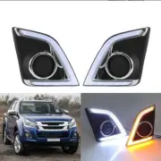For ISUZU D-MAX LED DRL Daytime Running Light Fog Lamp W/ Turn Signal 2016-2017