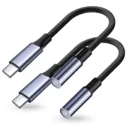 2 Pack USB Type C to 3.5mm Headphone Jack Adapter Audio Dongle Cable Cord
