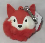 Bath & Body Works LIGHT-UP FURRY FOX PB Holder silver clip-on furry orange tail