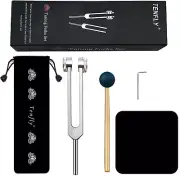 128 Hz Tuning Fork Weights Aluminum Clinical Grade Nerve/Sensory with Black S...