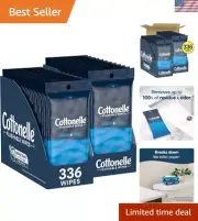 Fresh Care Eco-Friendly Flushable Wipes - 24 Packs of 14 Wipes, 100% Safe