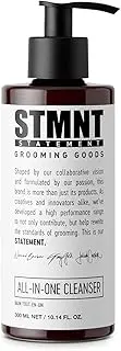 STMNT Grooming Goods All-in-One Cleanser with Activated Carbon and Menthol Free from Sulfates (SLS**) and Silicone Oils Daily Cleaning for the Whole Body 300 ml