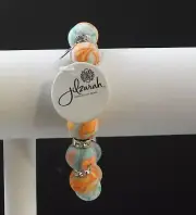 Jilzarah Sea Shore Medium Crystal Bracelet Polymer Clay Beads Handmade P7
