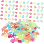Angoily 200Pcs Glow Dark Aquarium Gravel Decorative Stones for Fish Tanks Unique Luminous Pebbles for Lawn Walkways and Craft Projects Versatile and Easy to Clean Decor