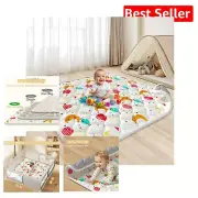 Luxury 51x51 Inch Baby Play Mat - Soft Cotton, Machine Washable and Foldable