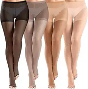 [Bencailor] Womens Fishnet Footless Tights High Waist Fishnet Leggings