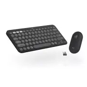 Black Logitech Pebble 2 Combo Wireless Keyboard and Mouse Portable Logi Bolt