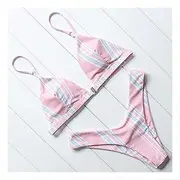 [HANRUO] Bikin Swimwear Women Swimsuit Sexy Push Up Micro Bikinis Set Swimming Bathing Suit Beachwear (Color : 14, Size : L)