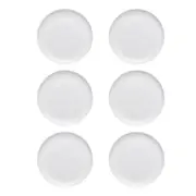 6x Ecology 21cm Canvas Side Plate Coupe Kitchen Serving Platter Dinnerware White