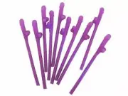 10 Purple Willy Drinking Hens Night Games Party Penis Dick Straws