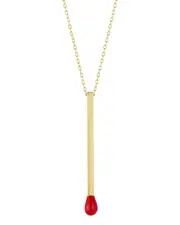 Sphera Milano 14K Over Silver Enamel Matchstick Necklace