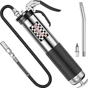 Bravex Heavy Duty Professional Pistol Grip Grease Gun 6000 PSI - 18 inch Flex Hose …