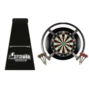 Target Darts OMNI Tex Titan Dart Board, Black Surround, Dart Mat + Darts