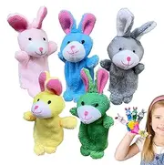 Finger Animals | Plush Bunny Finger Kids Toys Set of 5,Soft Plush Animals Puppet Toys for Kids Boys Girls for Shows, Playtime, Schools