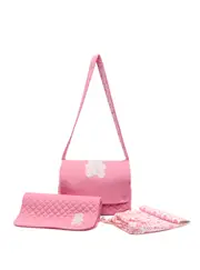 GUESS Pink Teddy Changing Bag, Cotton
